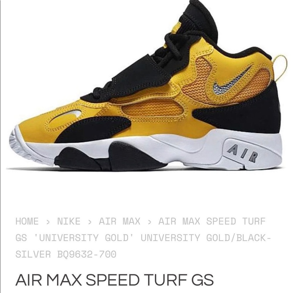 Nike Air Max Speed Turf UNIVERSITY GOLD